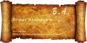 Braun Alexandra névjegykártya